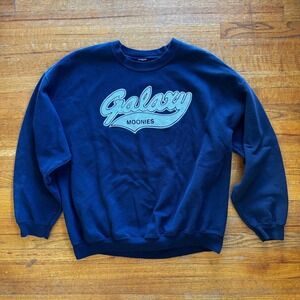 Galaxy Moonies Navy‎ Blue Crewneck Sweatshirt Men's